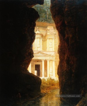 Frederic Edwin Church œuvres - El Khasne Petra Paysage Fleuve Hudson Frederic Edwin Eglise